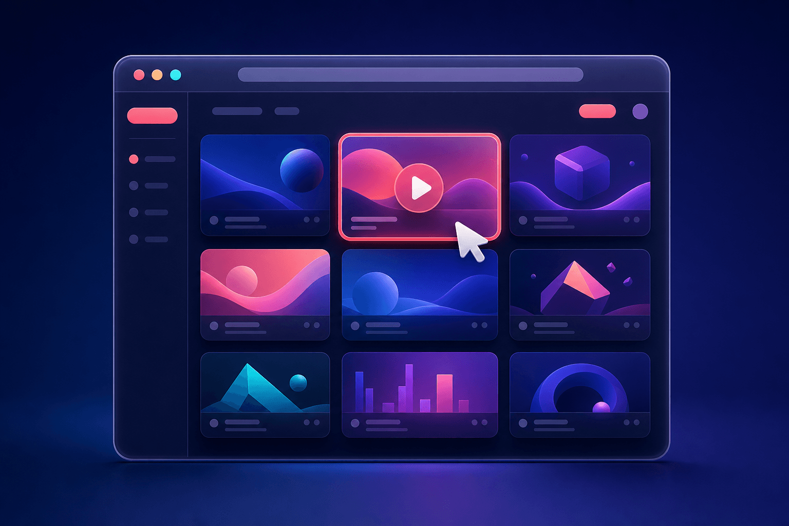 Browsing a page of video thumbnails in YouMacro
