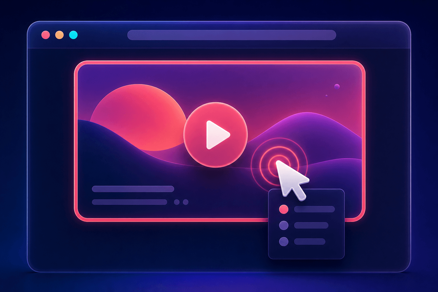 Right-clicking over a video thumbnail